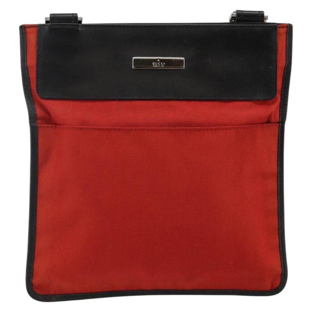 Gucci Nylon Shoulder Bag Red